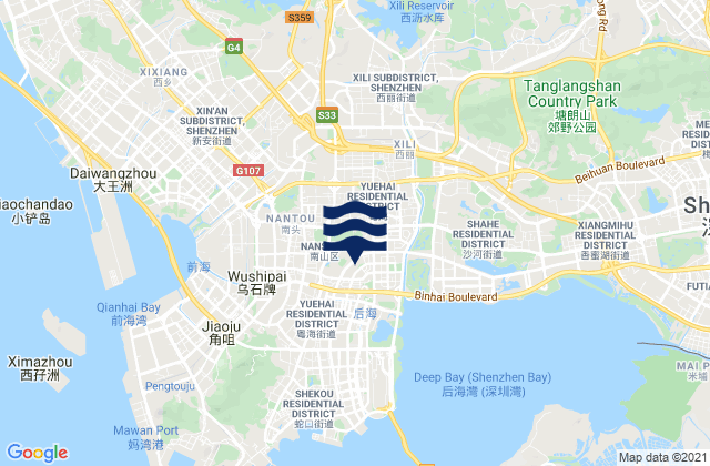 Haikuotiankong, Chinaの潮見表地図