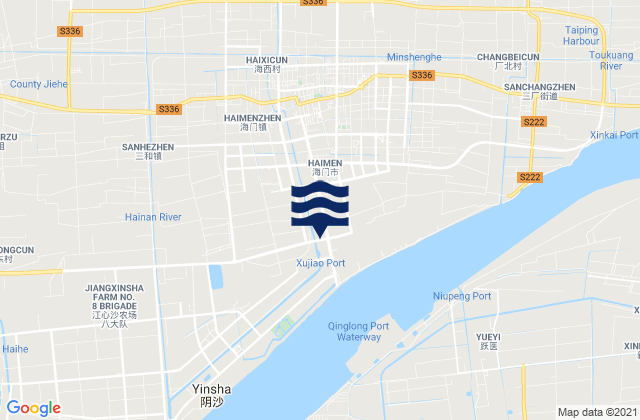 Haimen, Chinaの潮見表地図