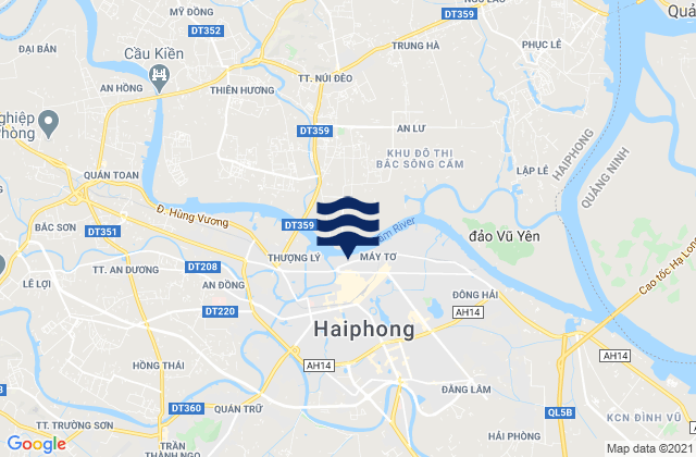 Haiphong, Vietnamの潮見表地図
