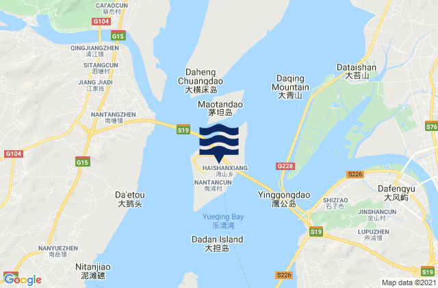 Haishan, Chinaの潮見表地図