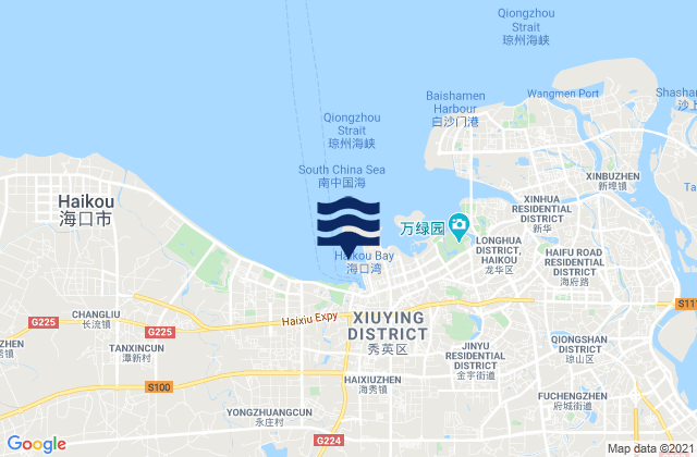 Haixiu, Chinaの潮見表地図