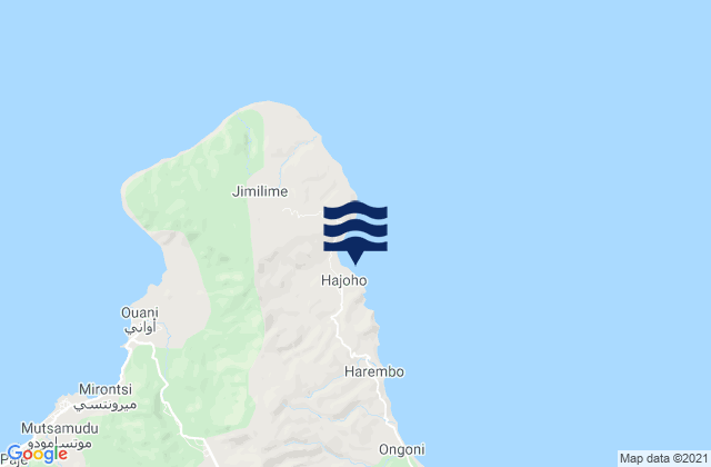Hajoho, Comorosの潮見表地図
