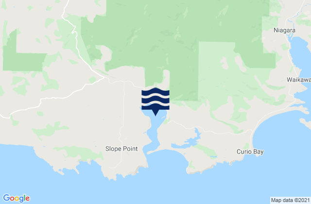 Haldane Estuary, New Zealandの潮見表地図