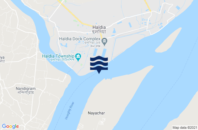 Haldia, Indiaの潮見表地図
