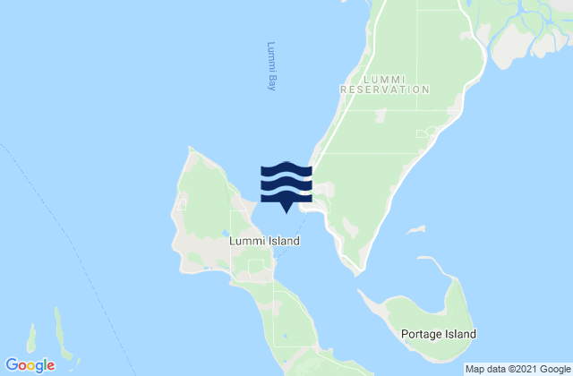 Hale Passage 0.5 mile SE of Lummi Point, United Statesの潮見表地図