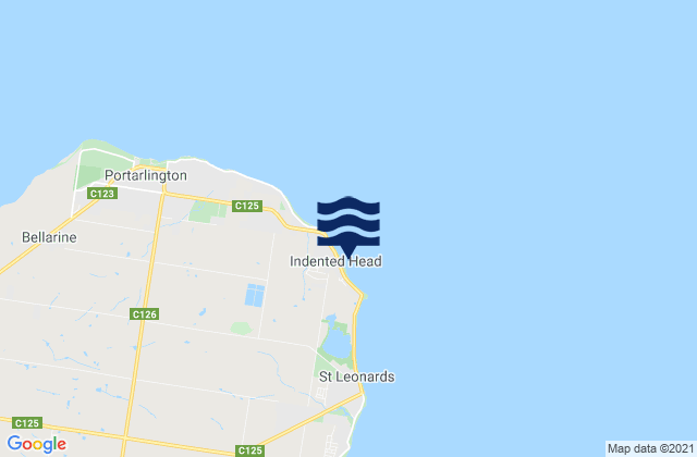 Half Moon Bay, Australiaの潮見表地図