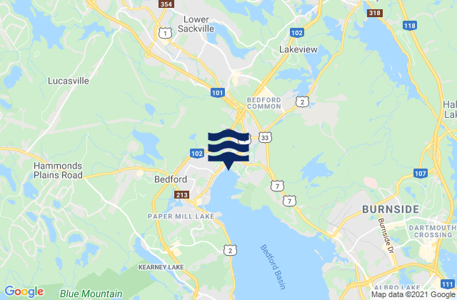 Halifax Regional Municipality, Canadaの潮見表地図