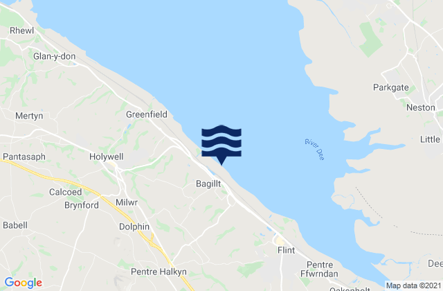 Halkyn, United Kingdomの潮見表地図