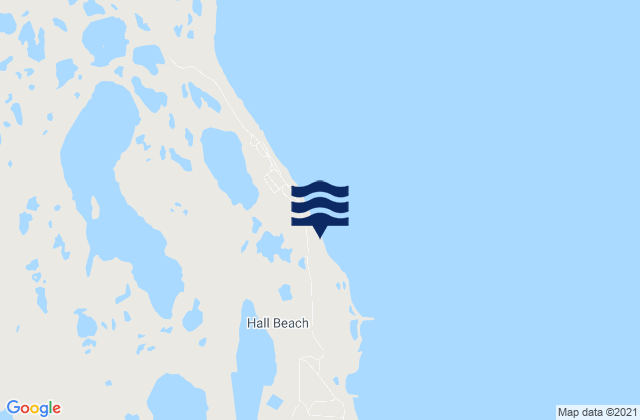 Hall Beach, Canadaの潮見表地図
