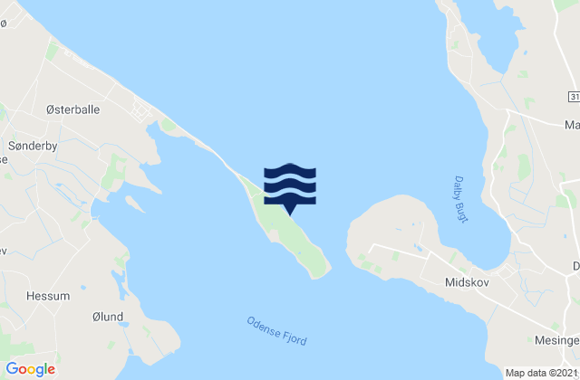 Hals, Denmarkの潮見表地図