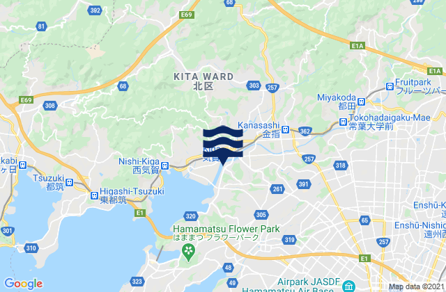 Hamakita, Japanの潮見表地図