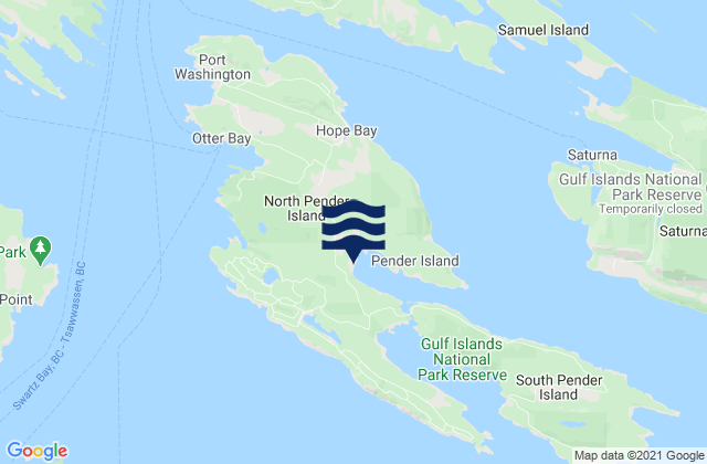 Hamilton Beach, Canadaの潮見表地図