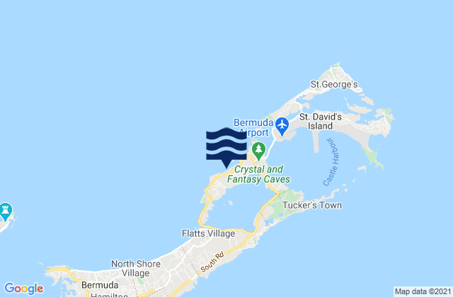 Hamilton, Bermudaの潮見表地図