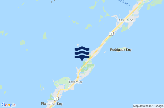 Hammer Point Key Largo Florida Bay, United Statesの潮見表地図