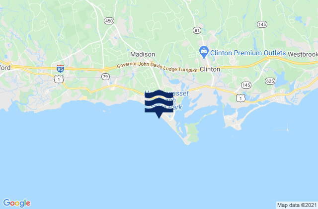 Hammonasset Beach State Park, United Statesの潮見表地図