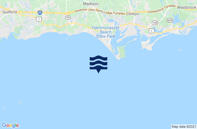 Hammonasset Point 1.2 miles SW of, United Statesの潮見表地図