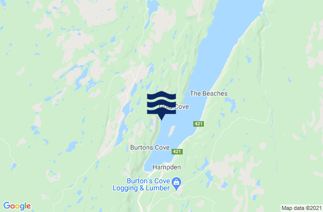 Hampden, Canadaの潮見表地図