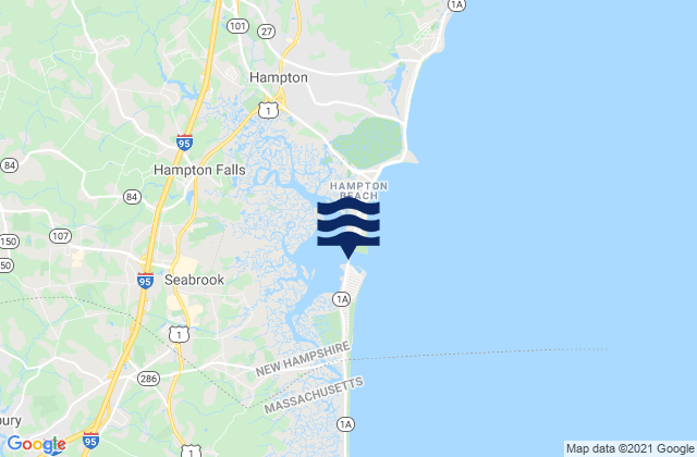 Hampton Harbor, United Statesの潮見表地図