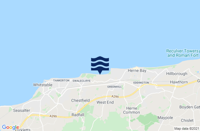 Hampton Pier - West Beach, United Kingdomの潮見表地図