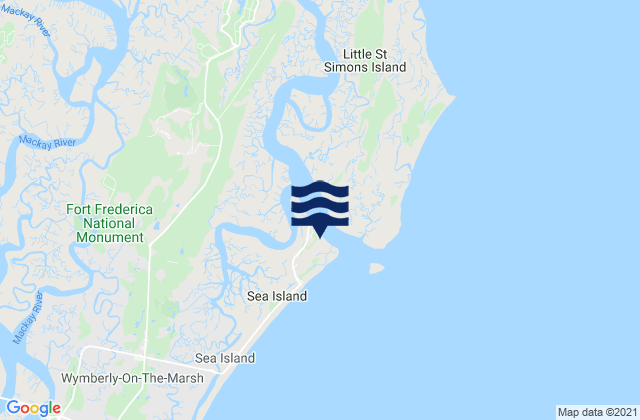 Hampton River Entrance, United Statesの潮見表地図