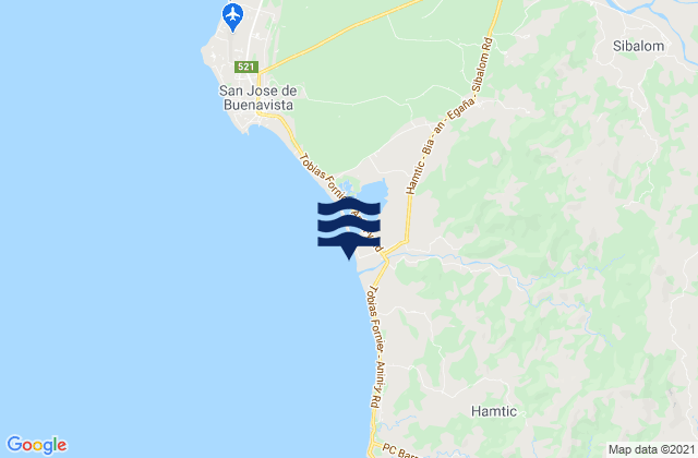 Hamtic, Philippinesの潮見表地図