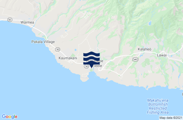 Hanapēpē, United Statesの潮見表地図