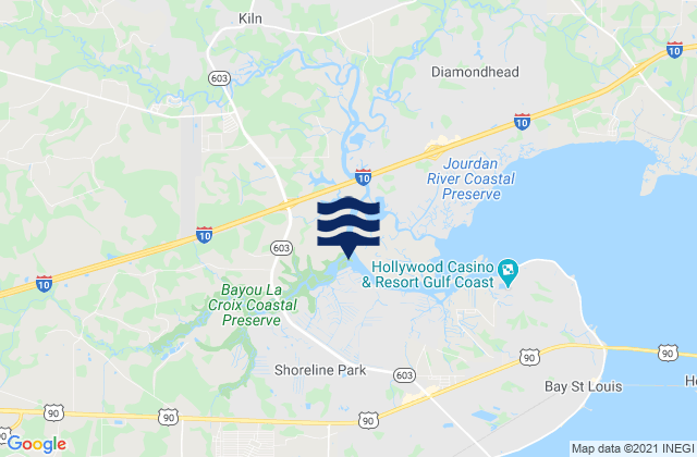 Hancock County, United Statesの潮見表地図