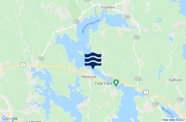 Hancock, United Statesの潮見表地図