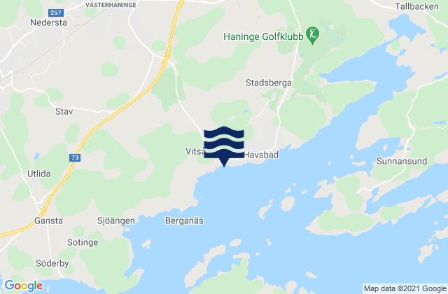 Handen, Swedenの潮見表地図