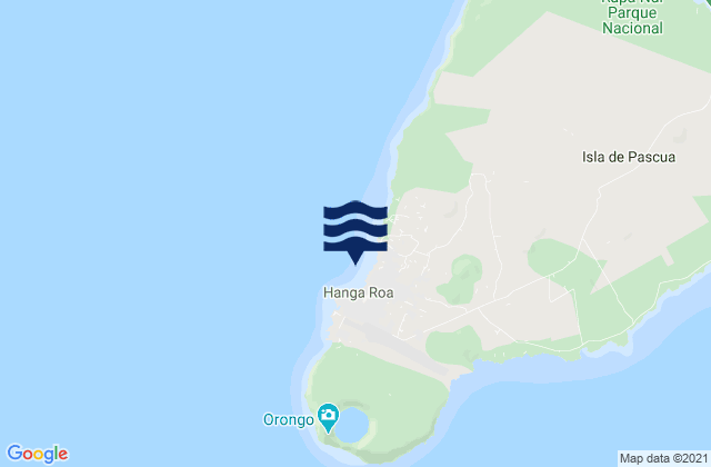 Hang Nui, Chileの潮見表地図