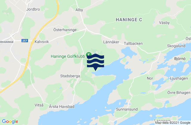 Haninge, Swedenの潮見表地図