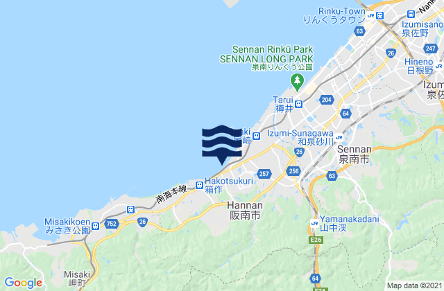 Hannan Shi, Japanの潮見表地図