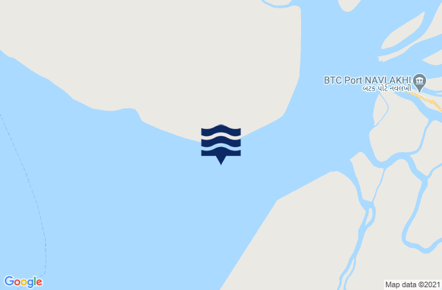 Hansthal Point, Indiaの潮見表地図