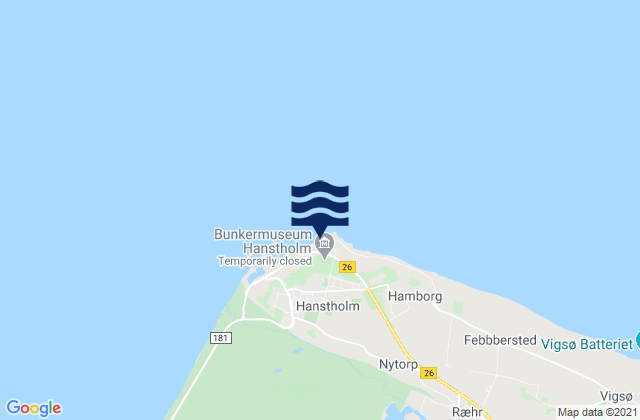 Hanstholm, Denmarkの潮見表地図