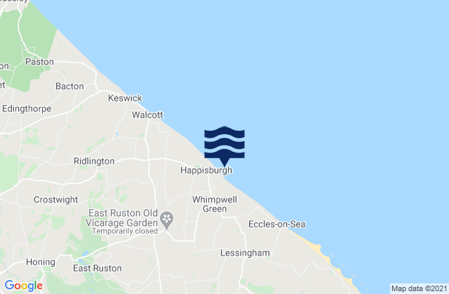 Happisburgh, United Kingdomの潮見表地図