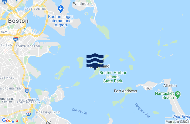 Harbor Islands, United Statesの潮見表地図