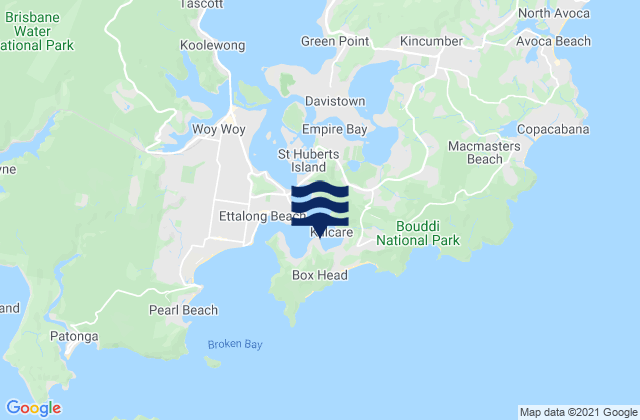 Hardys Bay, Australiaの潮見表地図