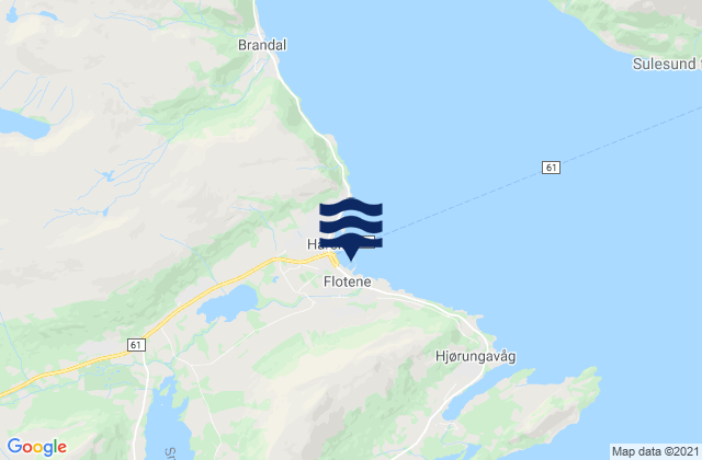 Hareid, Norwayの潮見表地図
