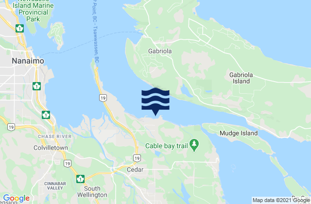 Harmac, Canadaの潮見表地図