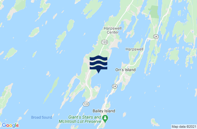 Harpswell Harbor, United Statesの潮見表地図