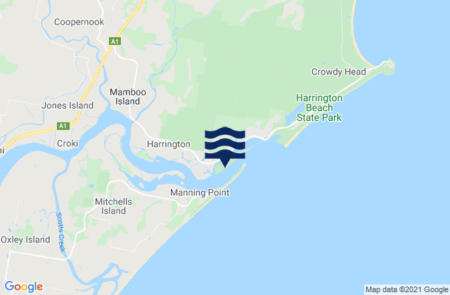 Harrington Inlet, Australiaの潮見表地図