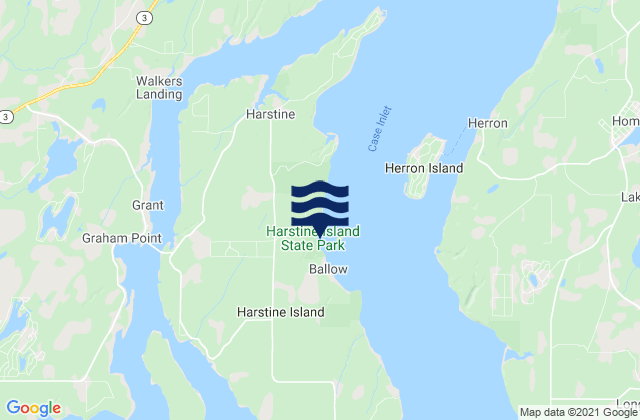 Harstine Island, United Statesの潮見表地図