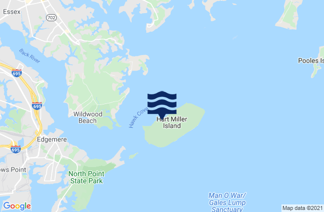Hart-Miller Island, United Statesの潮見表地図
