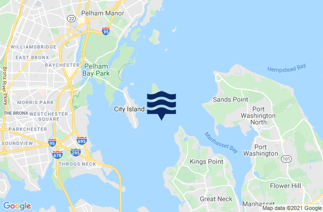 Hart Island 0.3 n.mi. SSE of, United Statesの潮見表地図