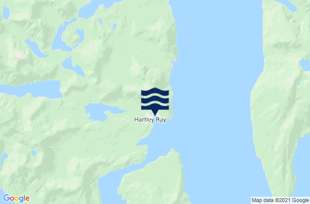 Hartley Bay, Canadaの潮見表地図