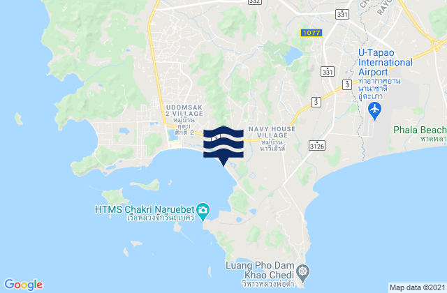 Hat Sattahip, Thailandの潮見表地図
