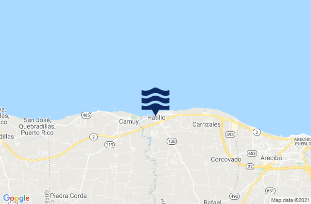 Hatillo, Puerto Ricoの潮見表地図