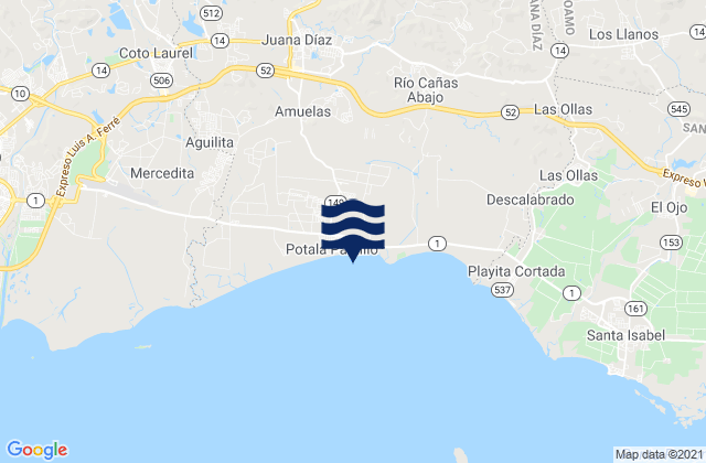 Hato Puerco Arriba Barrio, Puerto Ricoの潮見表地図