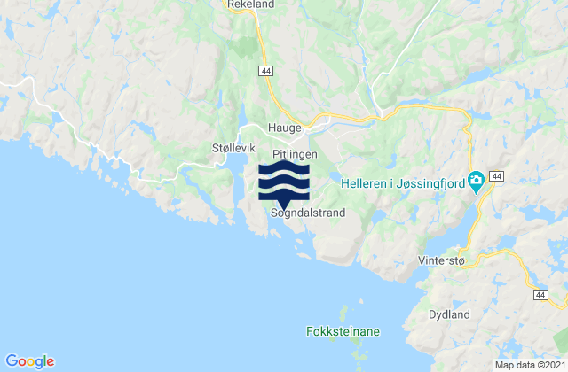 Hauge i Dalane, Norwayの潮見表地図