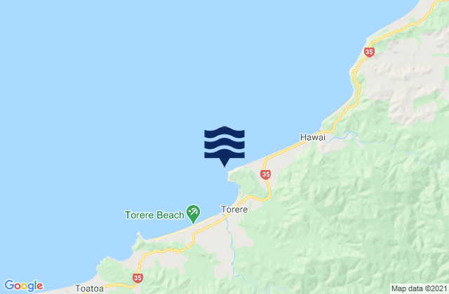 Haurere Point, New Zealandの潮見表地図